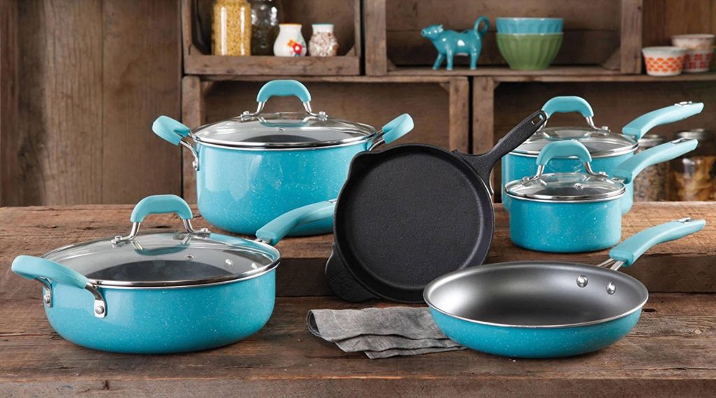 Pioneer Woman Cookware Set Review : Porcelain Enamel 10-Piece Set